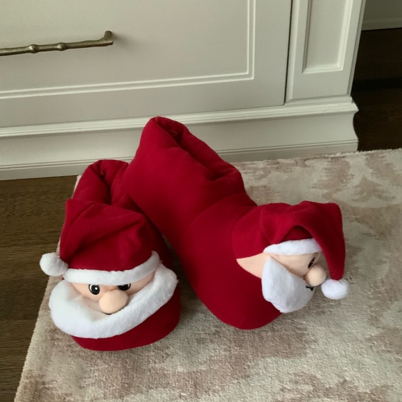 OLD NAVY Cozy CHRISTMAS Santa Mens’s Slippers Size X-Large 12-13 BRAND NEW - Picture 2 of 12
